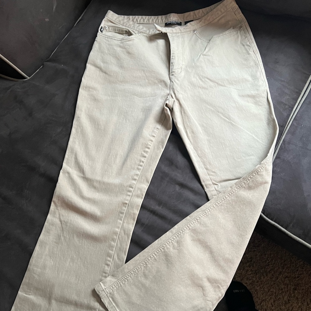 Express Women’s Stretch Boot Leg Khaki Pants size 9/10